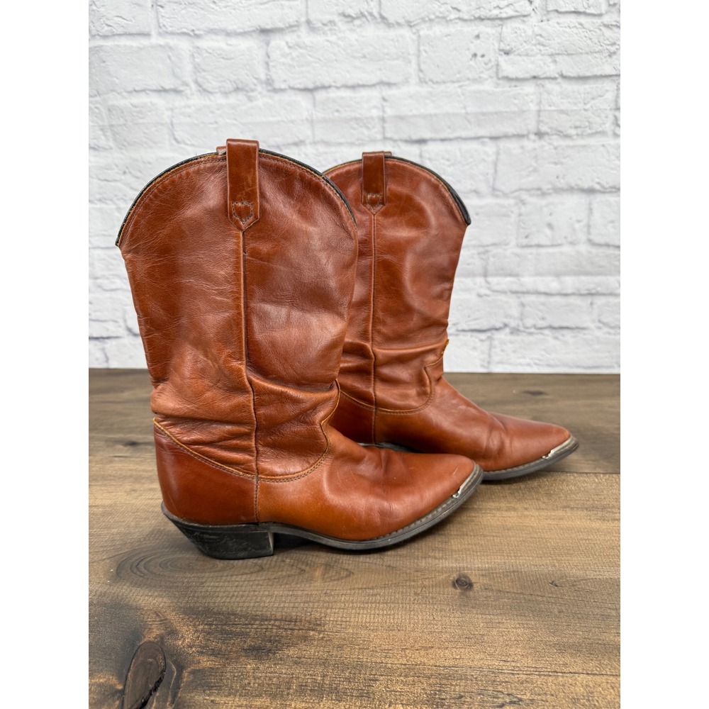 Dingo Womens Brown Faux Leather Cowboy‎ Cowgirl Western Style Rodeo Size 6M